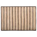 Teppich Jute-Baumwolle schwarz/beige 140 x 200 cm Kurzflor KARADONA