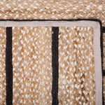 Teppich Jute-Baumwolle schwarz/beige 140 x 200 cm Kurzflor KARADONA