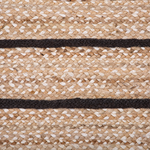 Teppich Jute-Baumwolle schwarz/beige 140 x 200 cm Kurzflor KARADONA