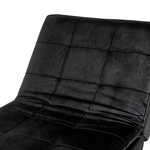Chaiselongue Samtstoff schwarz verstellbar LOIRET