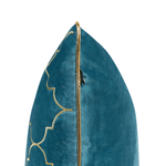 Dekokissen 2er Set ALYSSUM Samtstoff 45 x 45 cm Blau Marokkanisches Muster