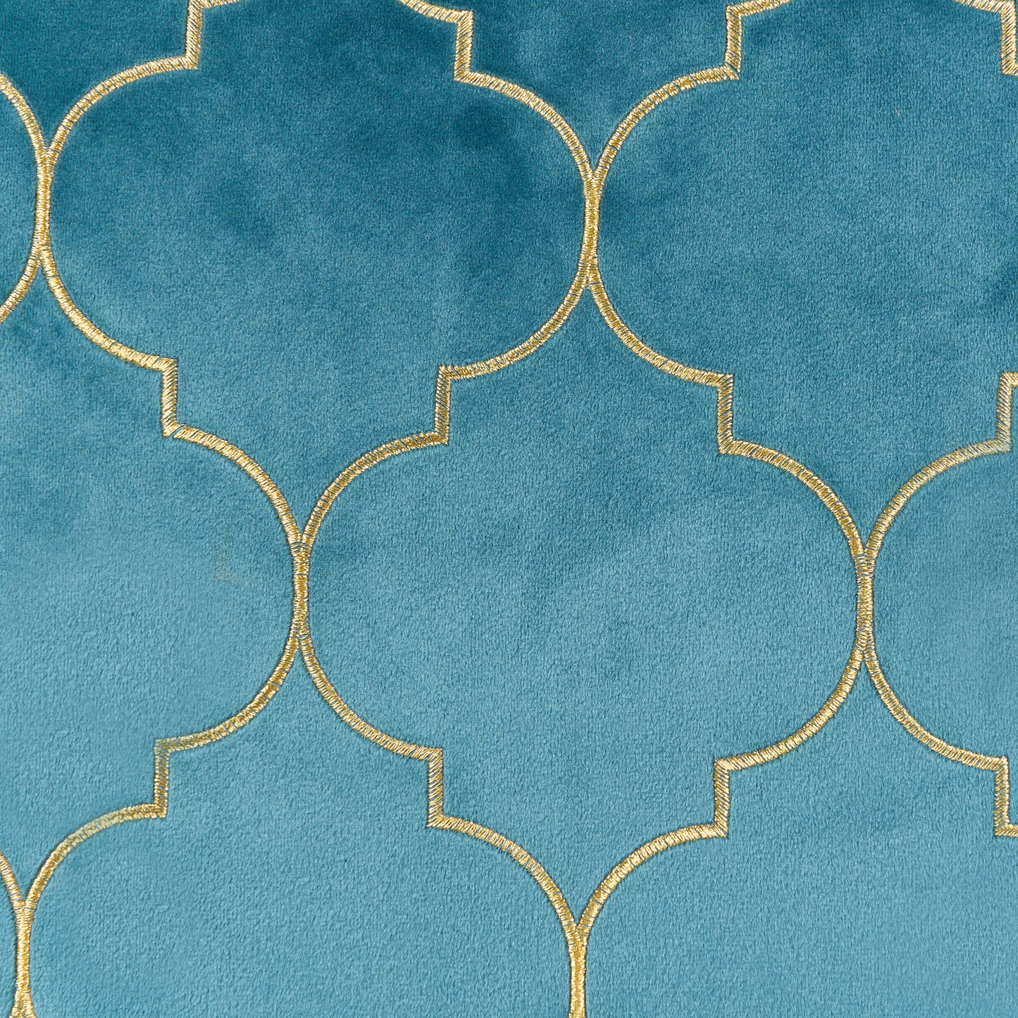 Dekokissen 2er Set ALYSSUM Samtstoff 45 x 45 cm Blau Marokkanisches Muster