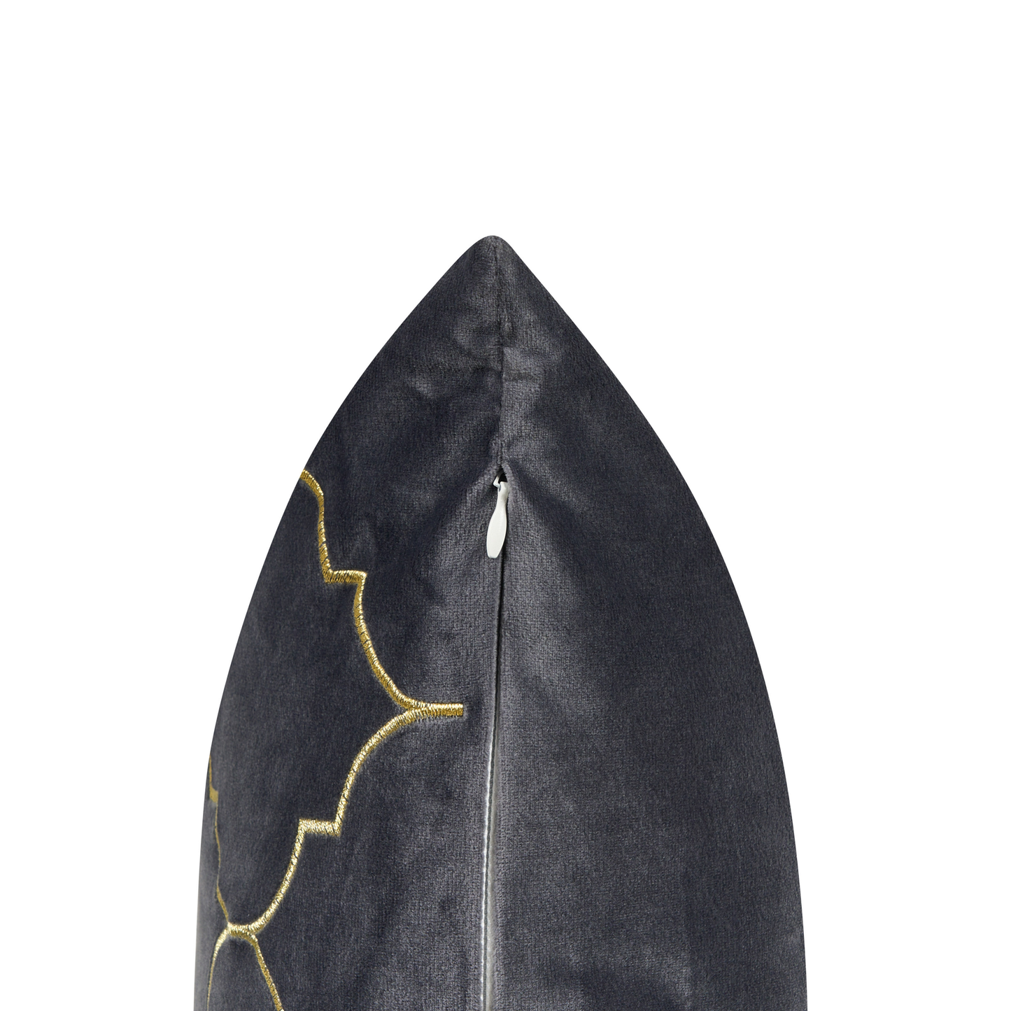 Dekokissen 2er Set ALYSSUM Samtstoff 45 x 45 cm Grau Marokkanisches Muster