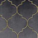 Dekokissen 2er Set ALYSSUM Samtstoff 45 x 45 cm Grau Marokkanisches Muster