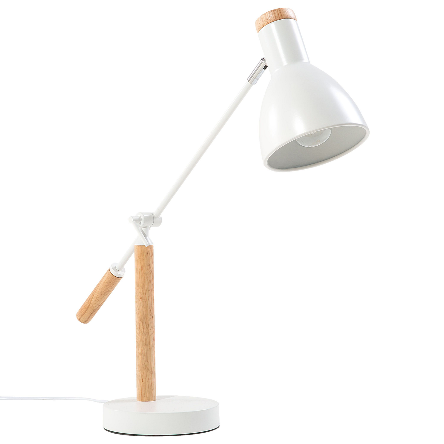 Schreibtischlampe PECKOS verstellbar Metall Weiss