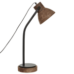 Schreibtischlampe KOLAR Mango Holz Dunkelbraun