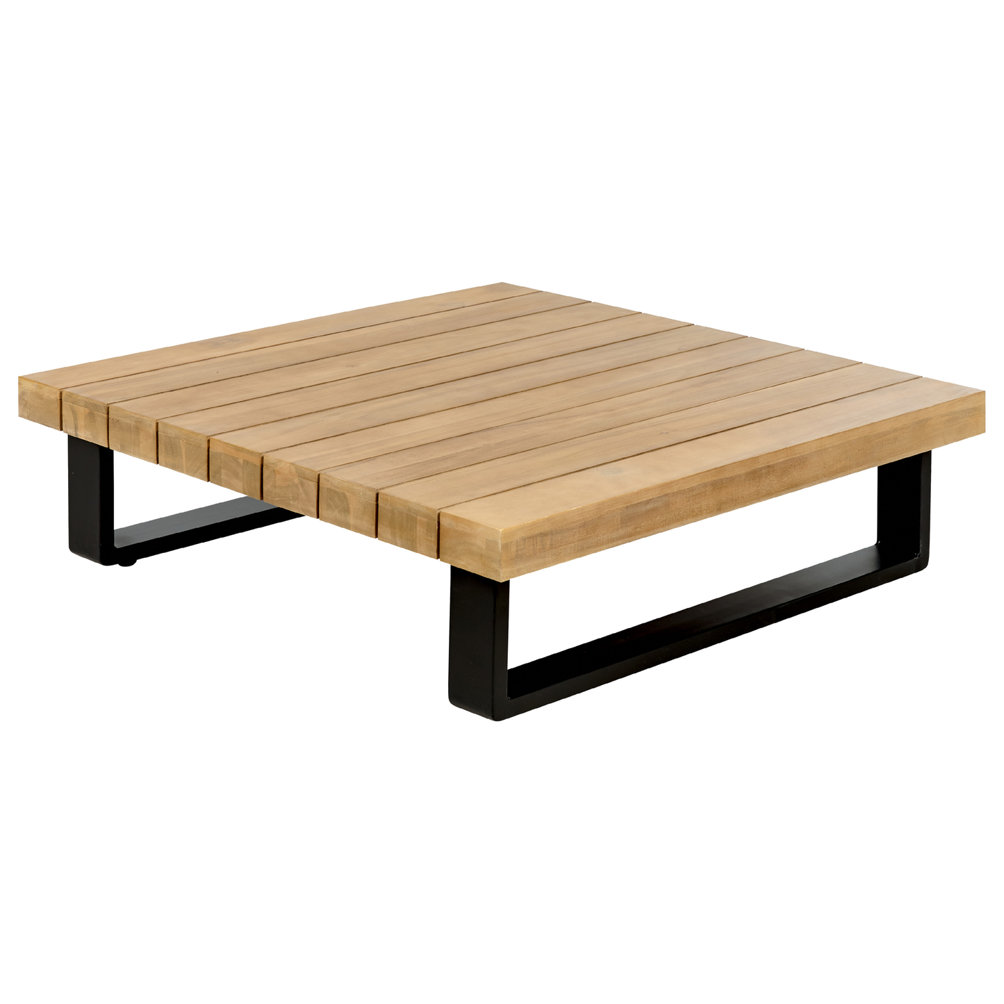 Garten Ecksofa mit Tisch 5-Sitzer MYKONOS rechtsseitig zertifiziertes Akazienholz Cremeweiss