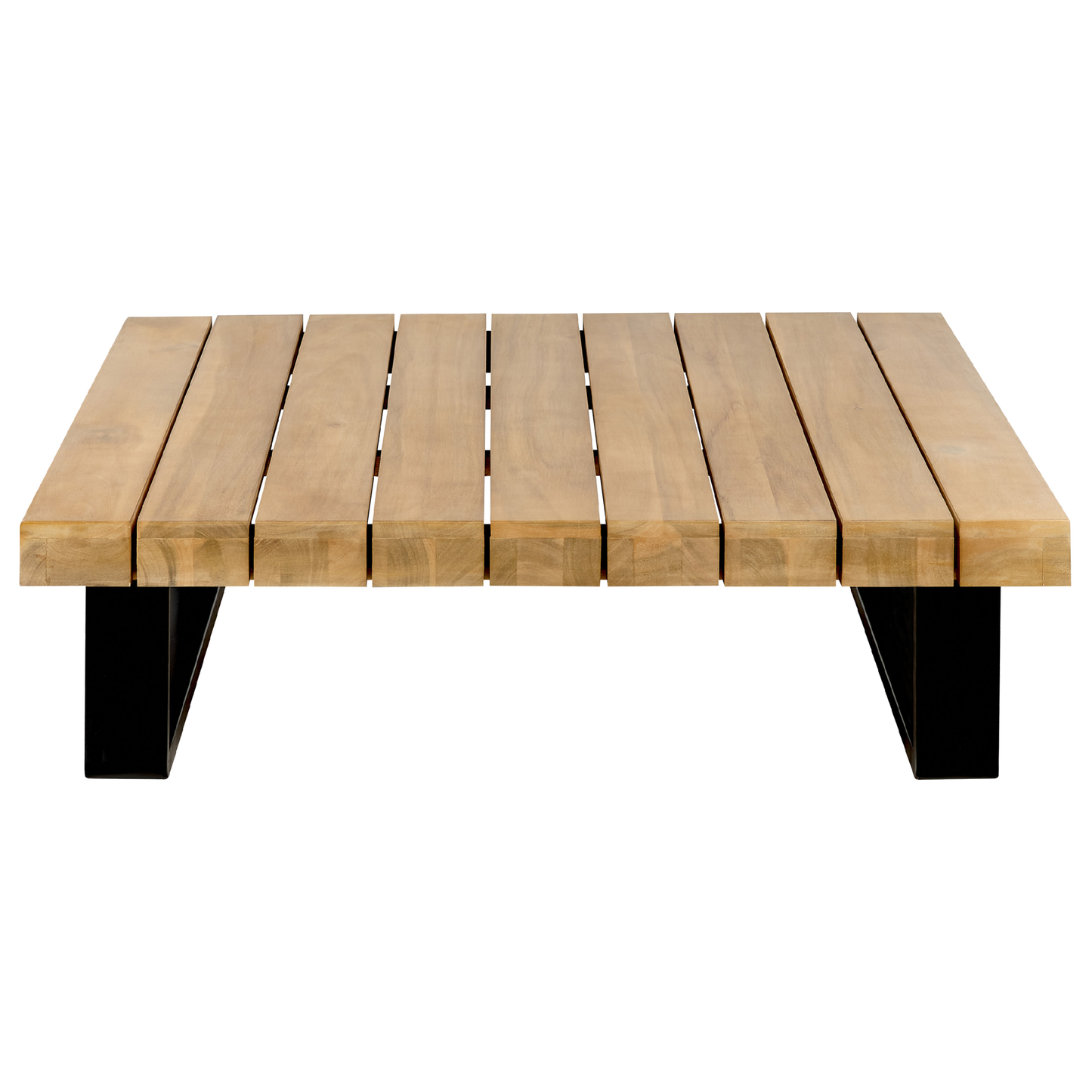 Garten Ecksofa mit Tisch 5-Sitzer MYKONOS rechtsseitig zertifiziertes Akazienholz Cremeweiss
