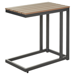 Garten Ecksofa mit Tisch 5-Sitzer MESSINA linksseitig Metall Beige