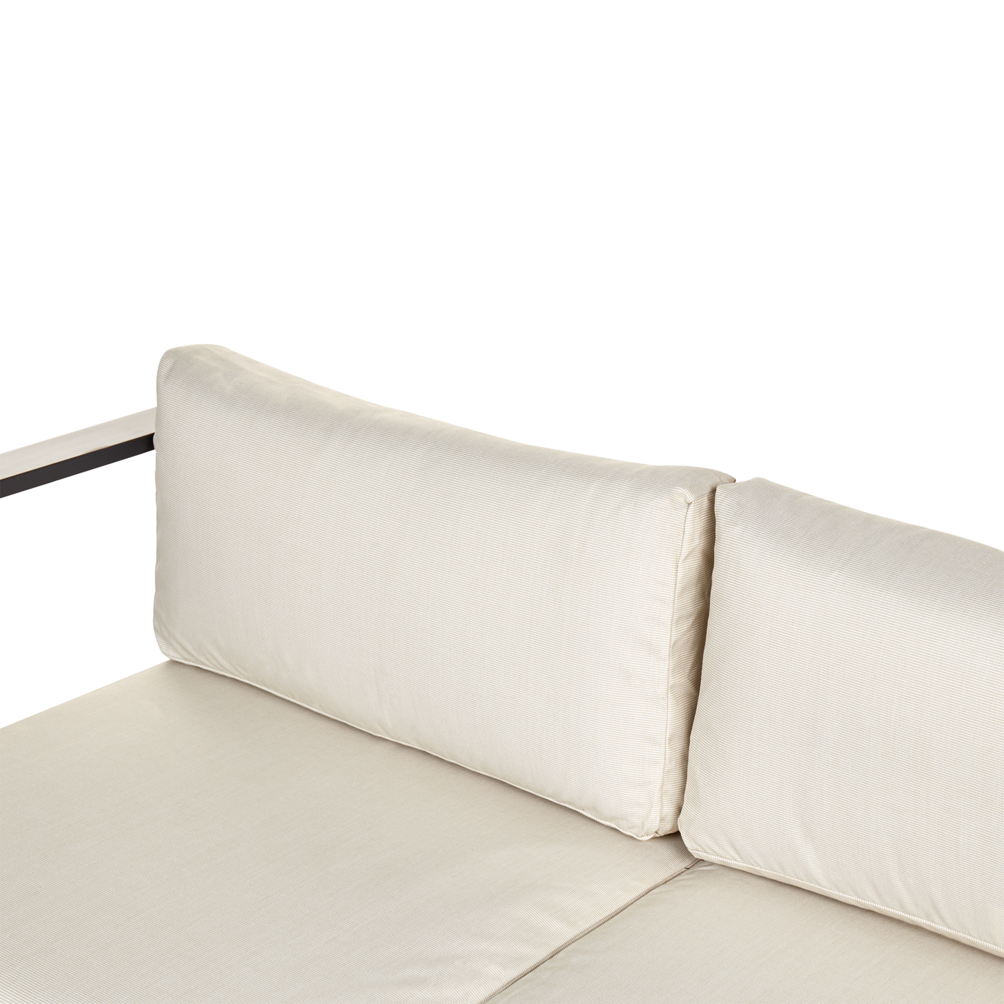 Garten Ecksofa mit Tisch 5-Sitzer MESSINA linksseitig Metall Beige