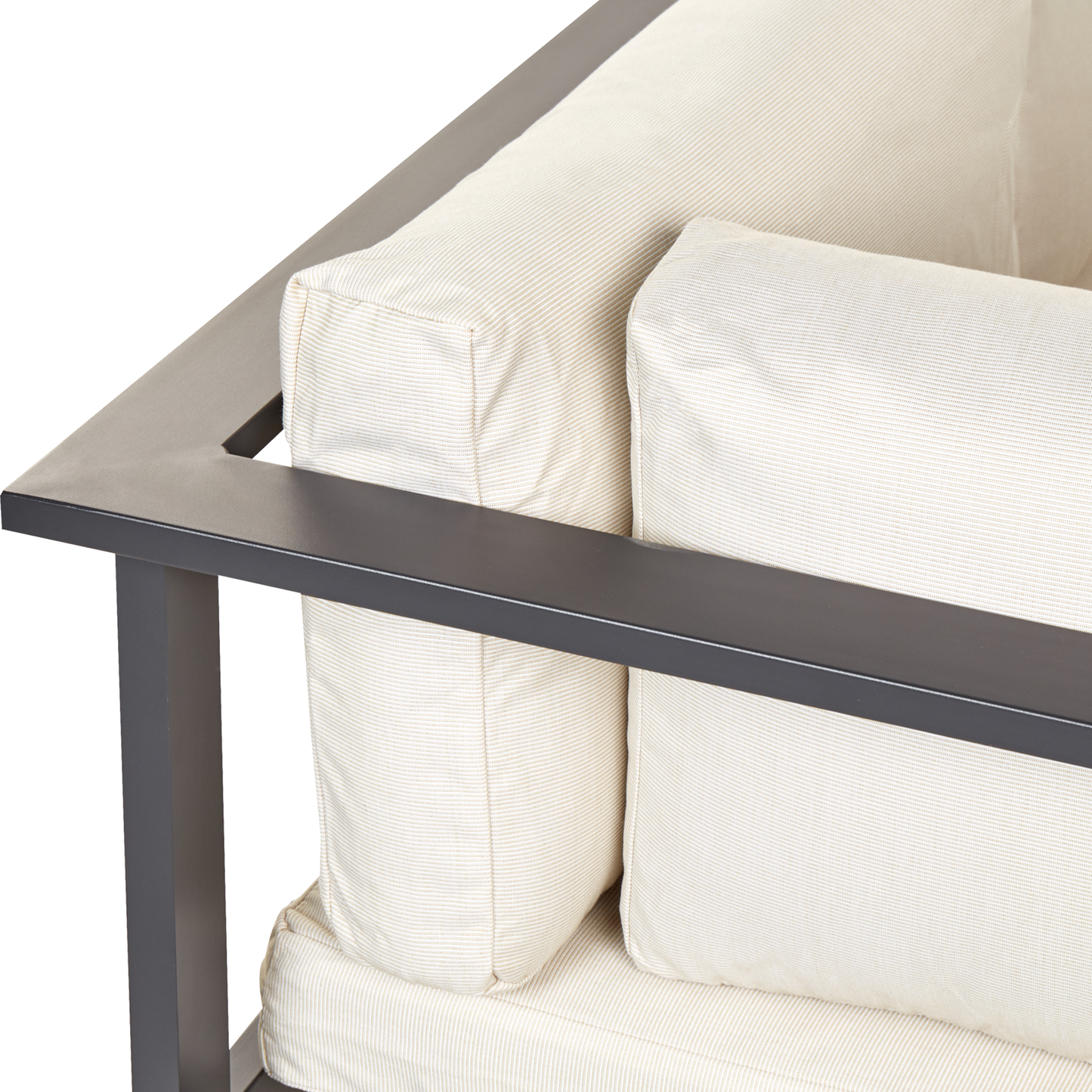 Garten Ecksofa mit Tisch 5-Sitzer MESSINA linksseitig Metall Beige