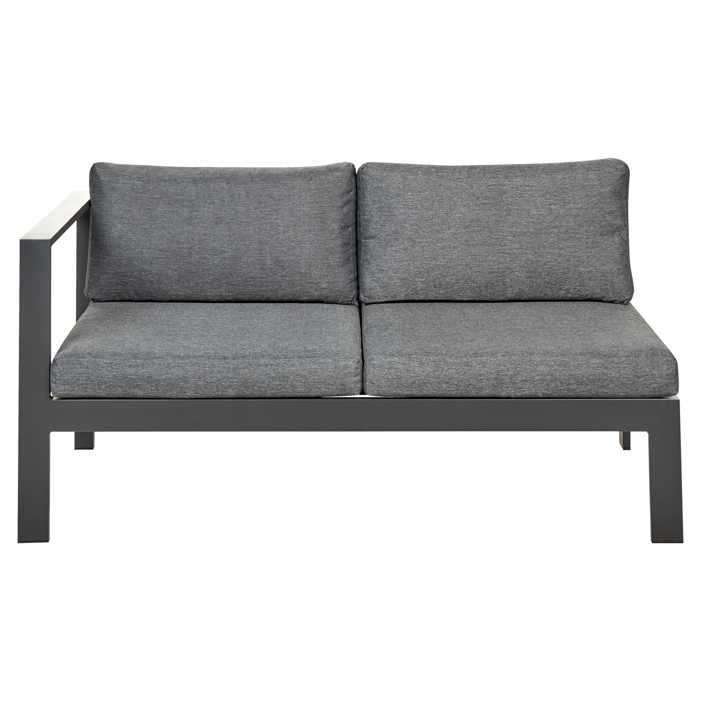 Lounge Set Kunstholz schwarz 5-Sitzer Auflagen beige mit zusätzlichen Bezügen grau MESSINA