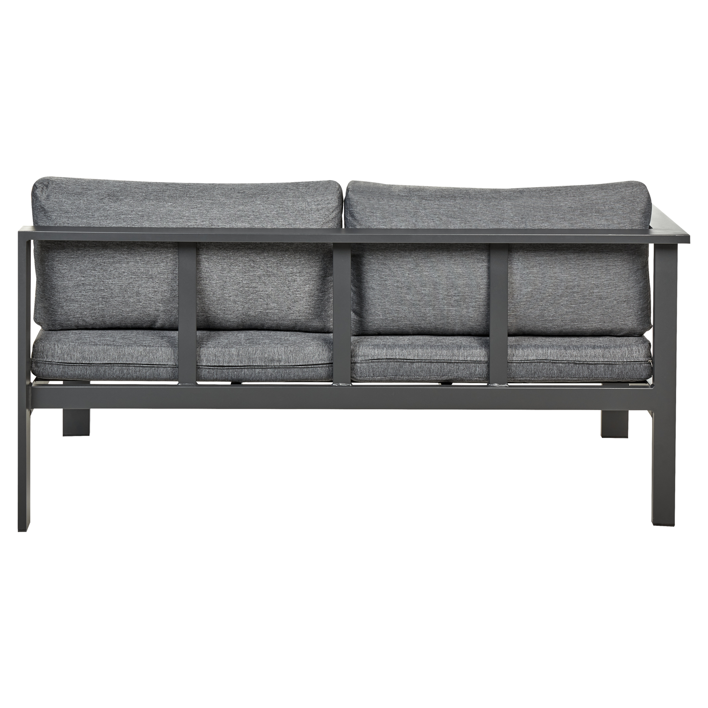 Lounge Set Kunstholz schwarz 5-Sitzer Auflagen beige mit zusätzlichen Bezügen grau MESSINA