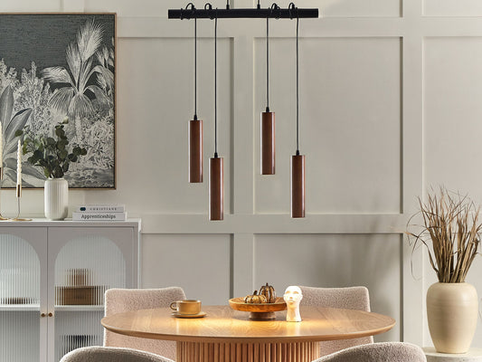 Hängelampe TUTAKI Metall Schwarz