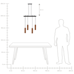Hängelampe TUTAKI Metall Schwarz