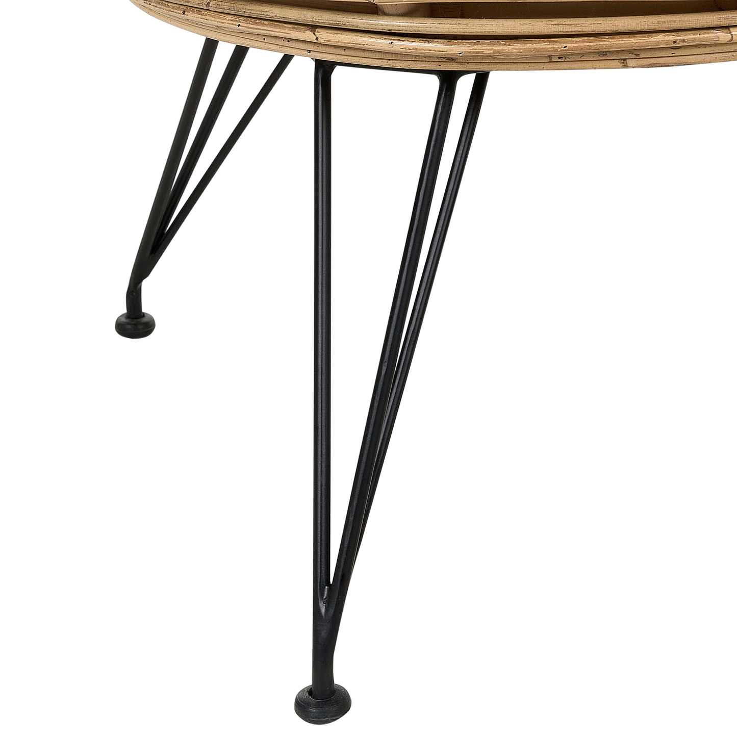 Set mit 2 Stühlen und Sitzkissen MARATEA Rattan Naturfarben