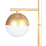 Stehlampe Metall gold / weiss 160 cm Glaskugeln SABINE