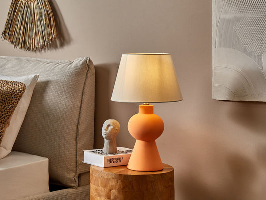 Tischleuchte FABILOS Keramik Orange