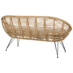 Gartensofa Set 4-Sitzer MARATEA Rattan Naturfarben