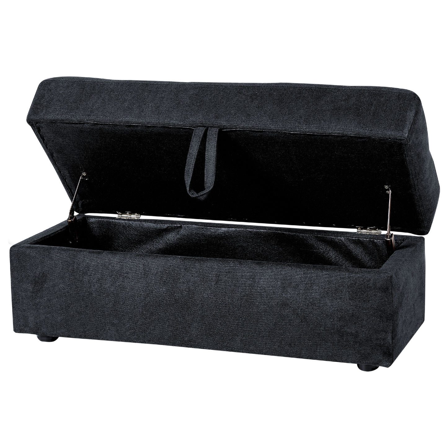 3-Sitzer Schlafsofa schwarz mit Stauraum Ottomane FALSTER