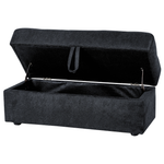 3-Sitzer Schlafsofa schwarz mit Stauraum Ottomane FALSTER