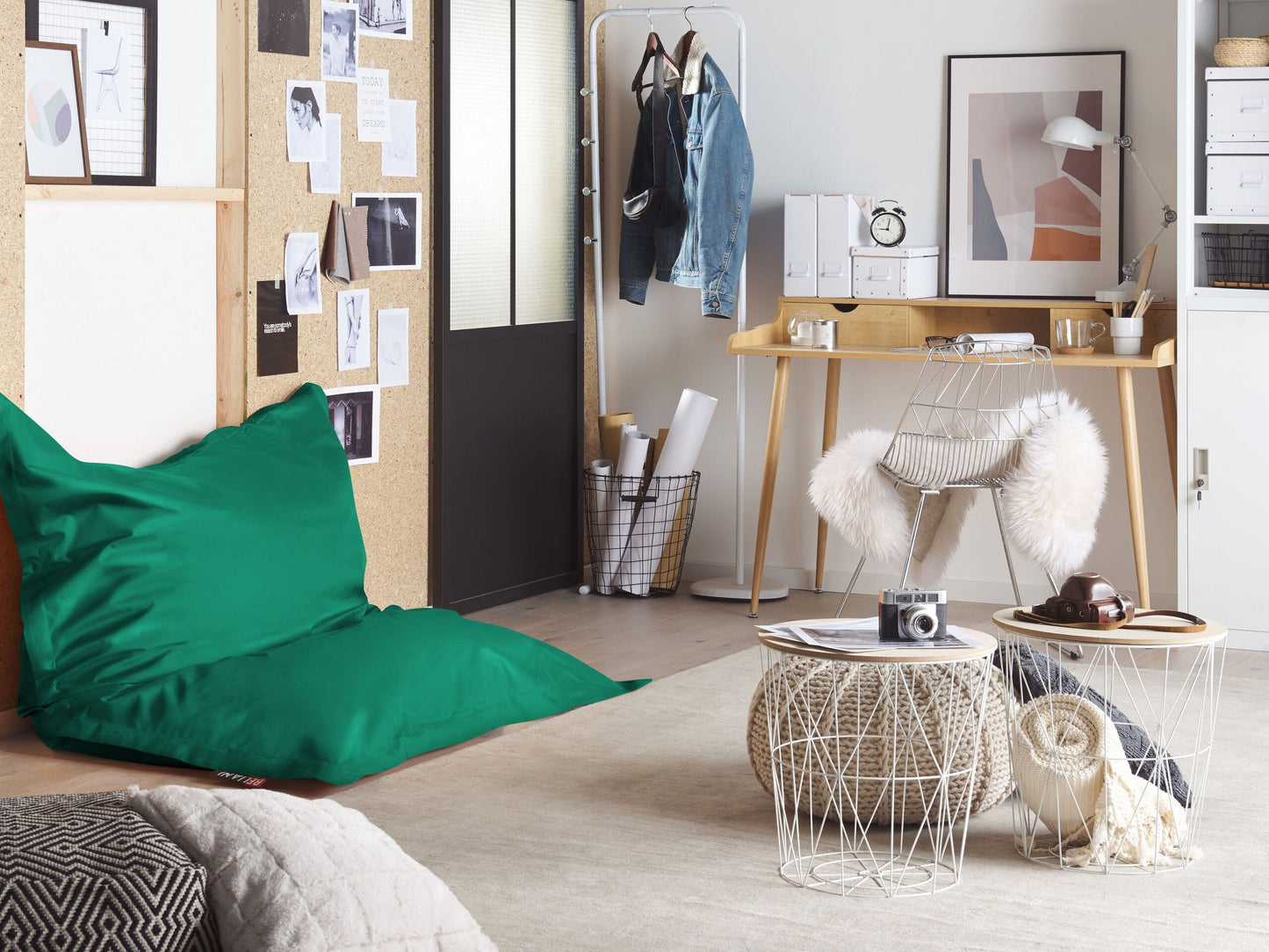 Sitzsackbezug FUZZY 180 cm 140 cm Smaragdgrün