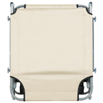 Gartenliege Stahl creme Sonnendach verstellbar FOLIGNO