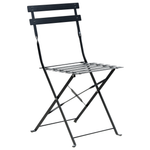 Bistro Set klappbar FIORI Metall Schwarz