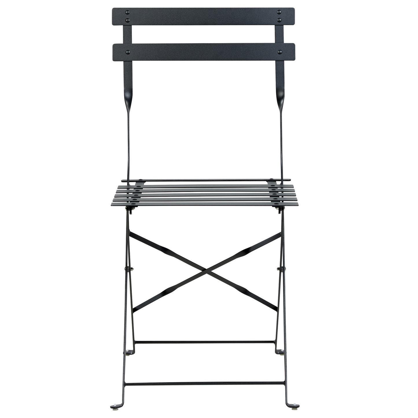 Bistro Set klappbar FIORI Metall Schwarz
