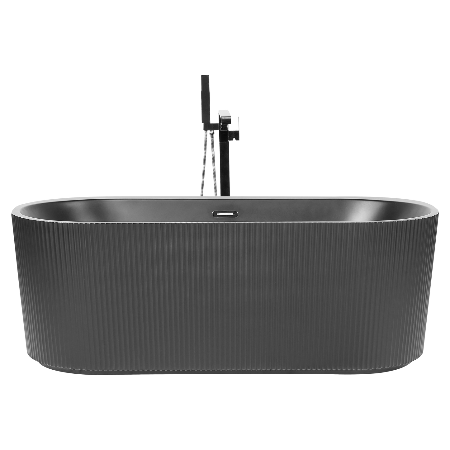 Freistehende Badewanne 169 cm x 80 cm schwarz GOCTA