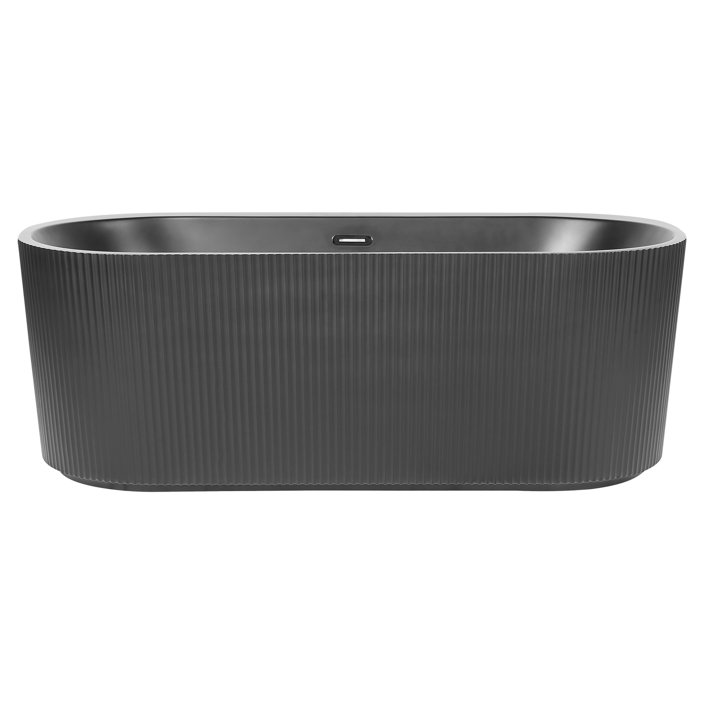 Freistehende Badewanne 169 cm x 80 cm schwarz GOCTA