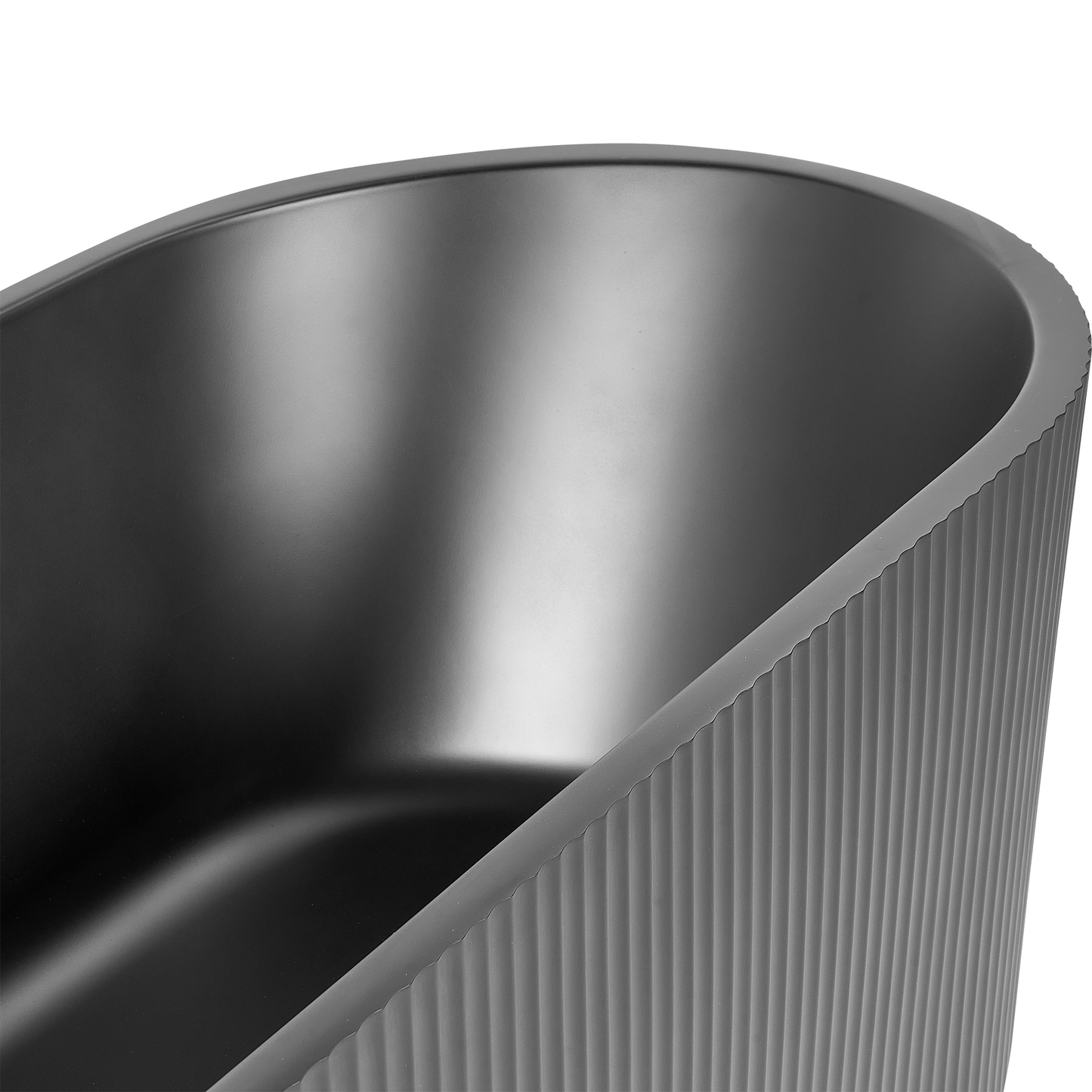 Freistehende Badewanne 169 cm x 80 cm schwarz GOCTA