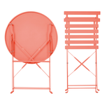 Bistro Set klappbar FIORI Metall Korallenrot