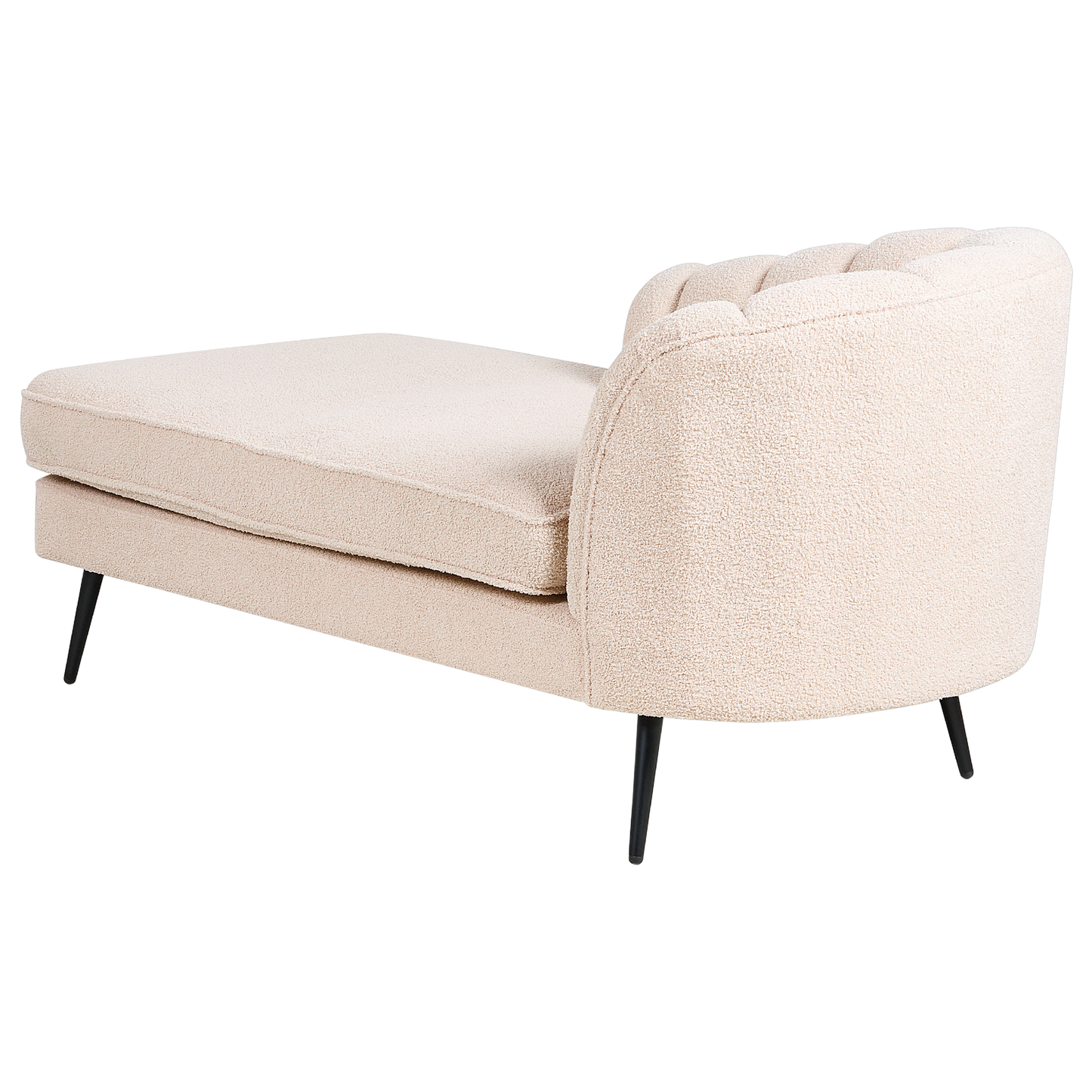 Chaiselongue Bouclé hellbeige rechtsseitig ALLIER