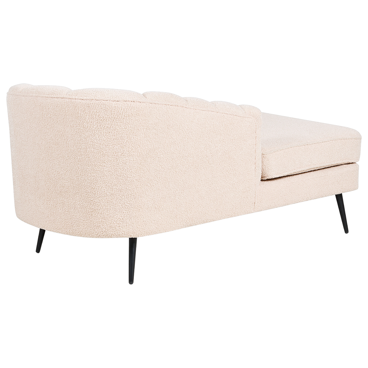 Chaiselongue Bouclé hellbeige rechtsseitig ALLIER