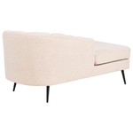 Chaiselongue Bouclé hellbeige rechtsseitig ALLIER