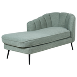 Chaiselongue Bouclé grün rechtsseitig ALLIER