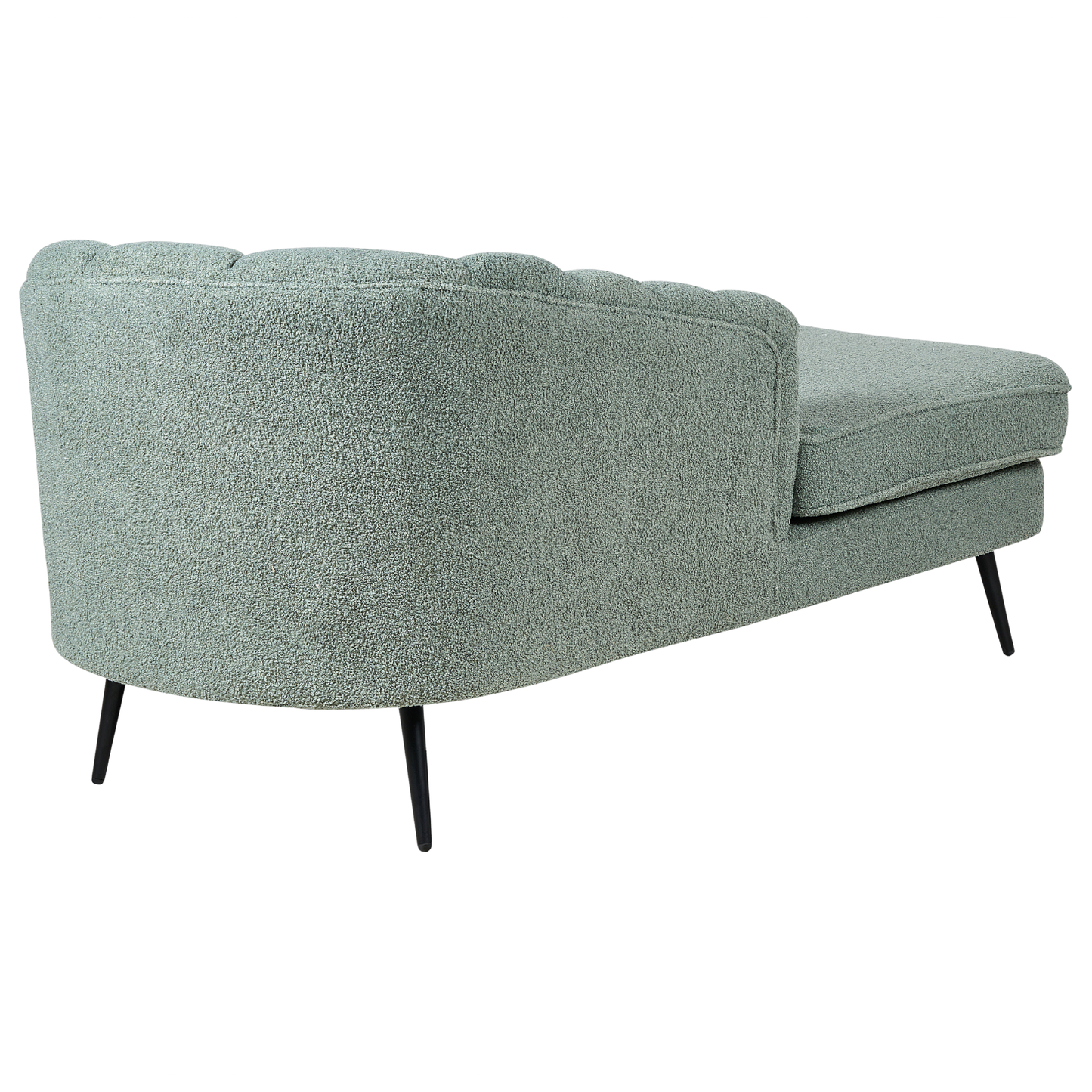 Chaiselongue Bouclé grün rechtsseitig ALLIER
