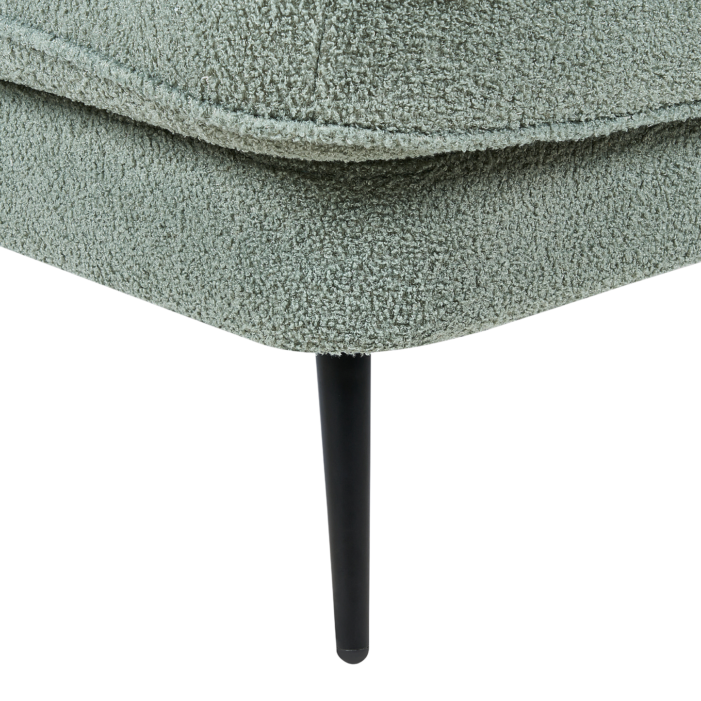 Chaiselongue Bouclé grün rechtsseitig ALLIER