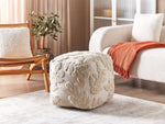 Pouf Baumwolle beige 45 x 45 x 45 cm MULTAN