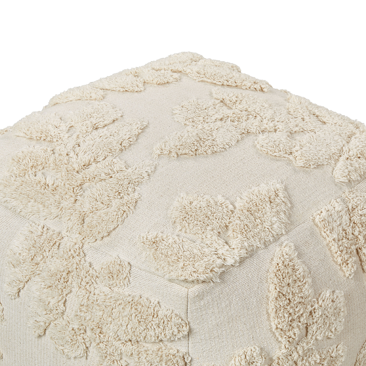 Pouf Baumwolle beige 45 x 45 x 45 cm MULTAN
