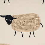 Dekokissen Tiermotiv Baumwolle beige bestickt mit Fransen 45 x 45 cm BANNU