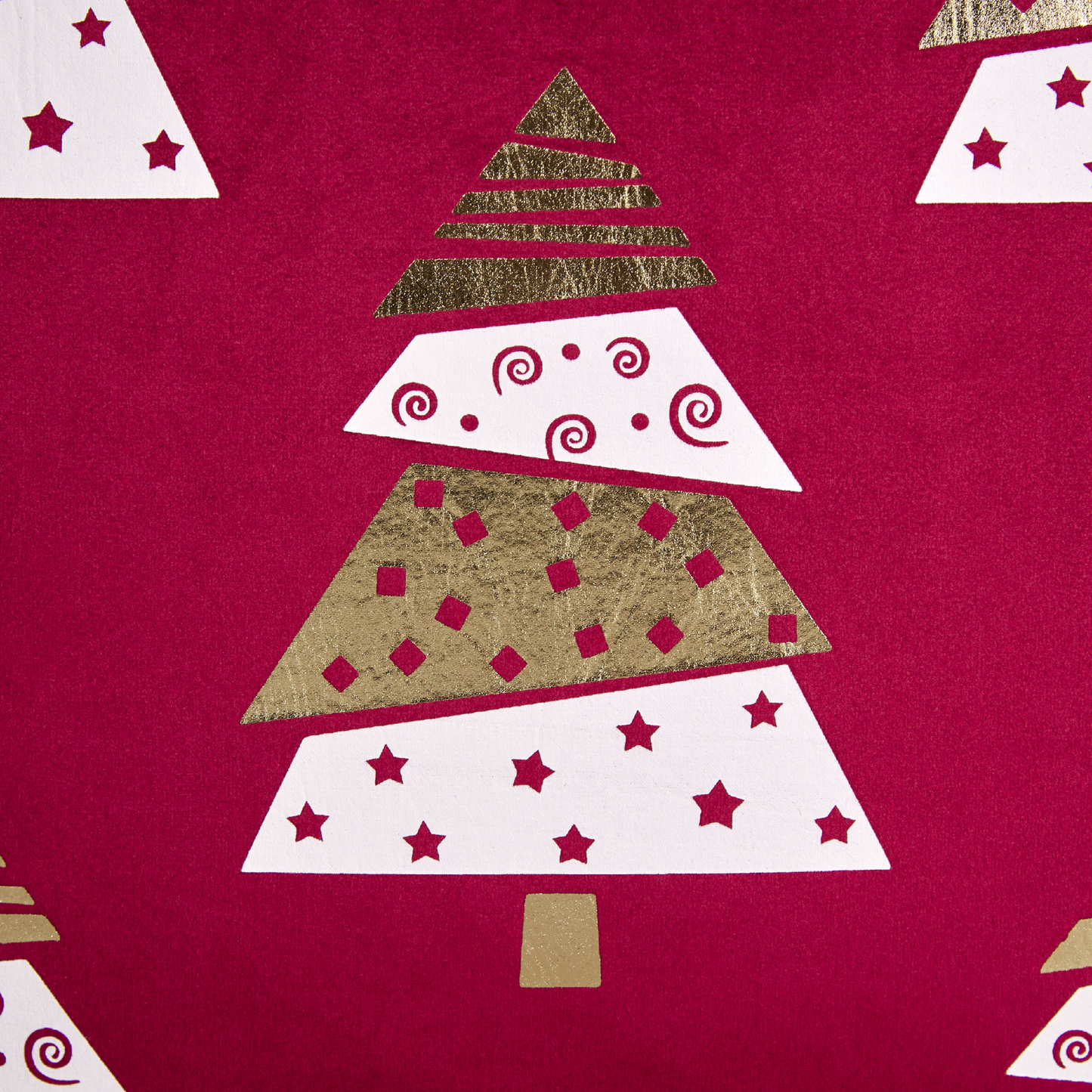 Dekokissen 2er Set GOLDSPRUCE Samtstoff 45 x 45 cm Rot Weihnachtsmotiv