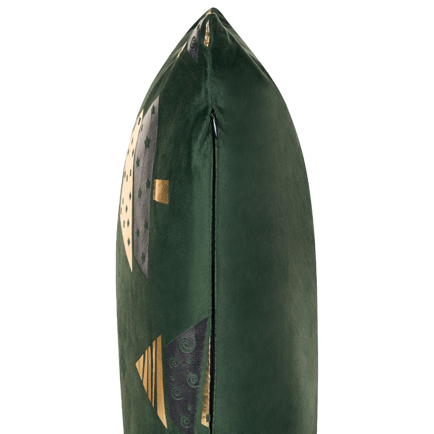 Dekokissen 2er Set GOLDSPRUCE Samtstoff 45 x 45 cm Grün Weihnachtsmotiv