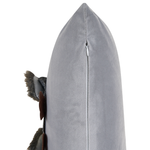 Dekokissen Samtstoff Eulenmotiv grau 45 x 45 cm 2er Set OPHRYS