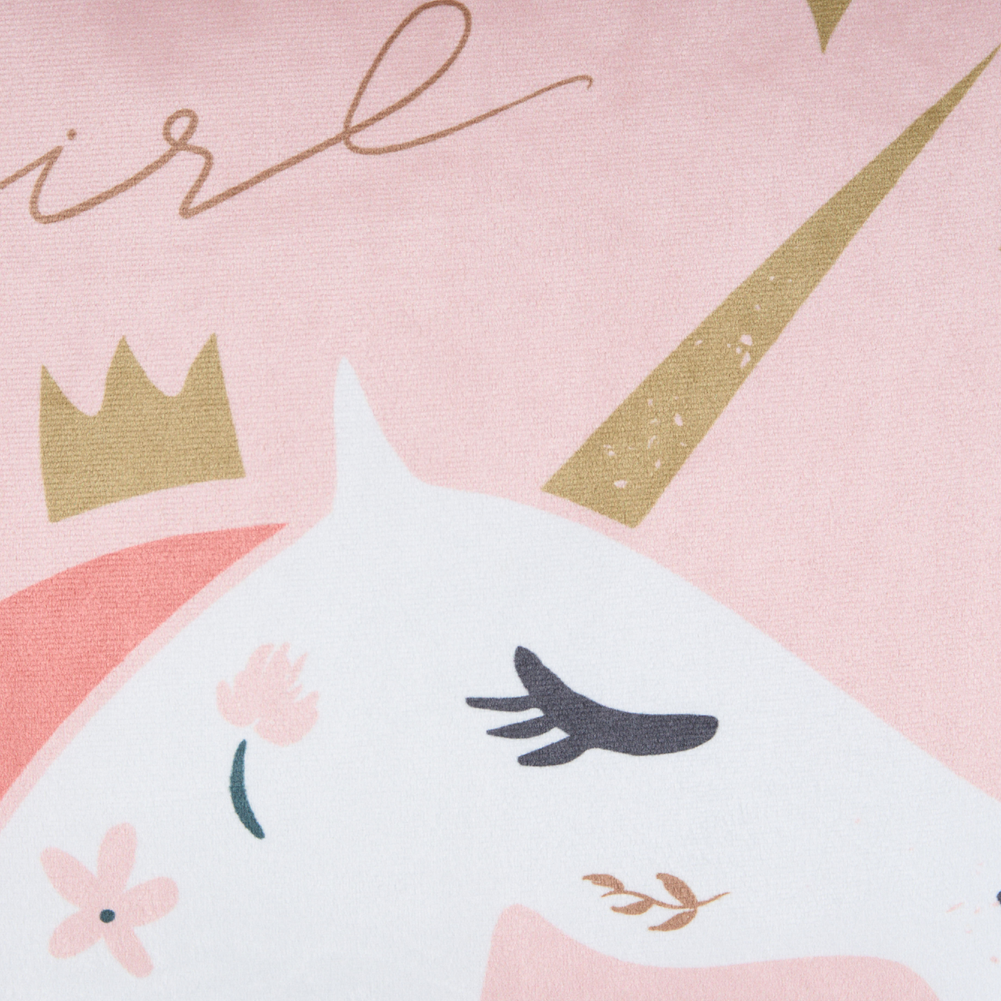 Dekokissen Samtstoff Einhornmotiv rosa 45 x 45 cm 2er Set UNIOLA