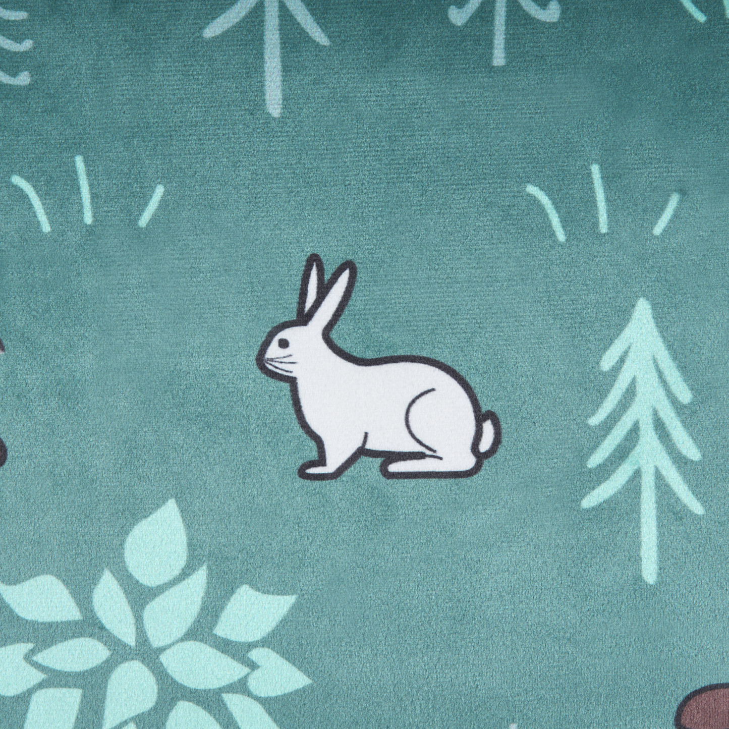 Kinderkissen aus Samt mit Waldmotiv 45 x 45 cm Mintgrün 2er Set FOOTHILL