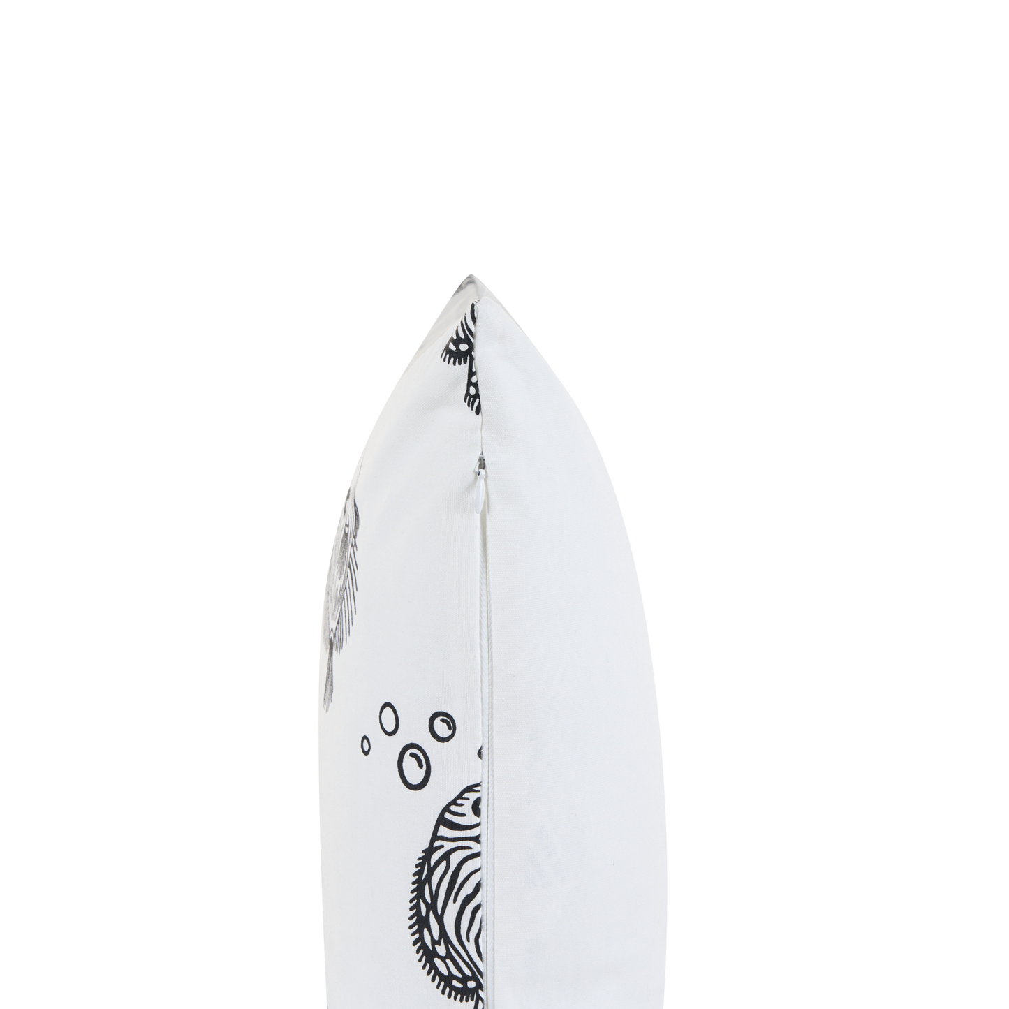 Kinderkissen aus Baumwolle mit Fischmotiven 45 x 45 cm Weiss 2er Set TWEEDIA