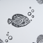 Kinderkissen aus Baumwolle mit Fischmotiven 45 x 45 cm Weiss 2er Set TWEEDIA