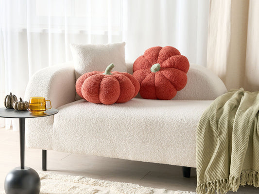 Kissen 2er Set Bouclé Orange MUNCHKIN 35 x 35 cm